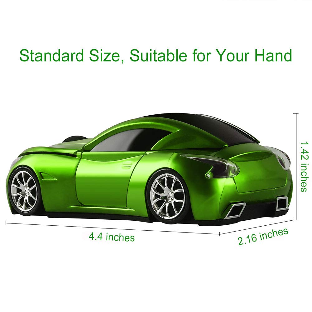 Chuyi Cool Car Shaped Wireless Mouse 1600Dpi Portable Small Cordless Mice With Usb Receiver For Travel Office Business School Ho