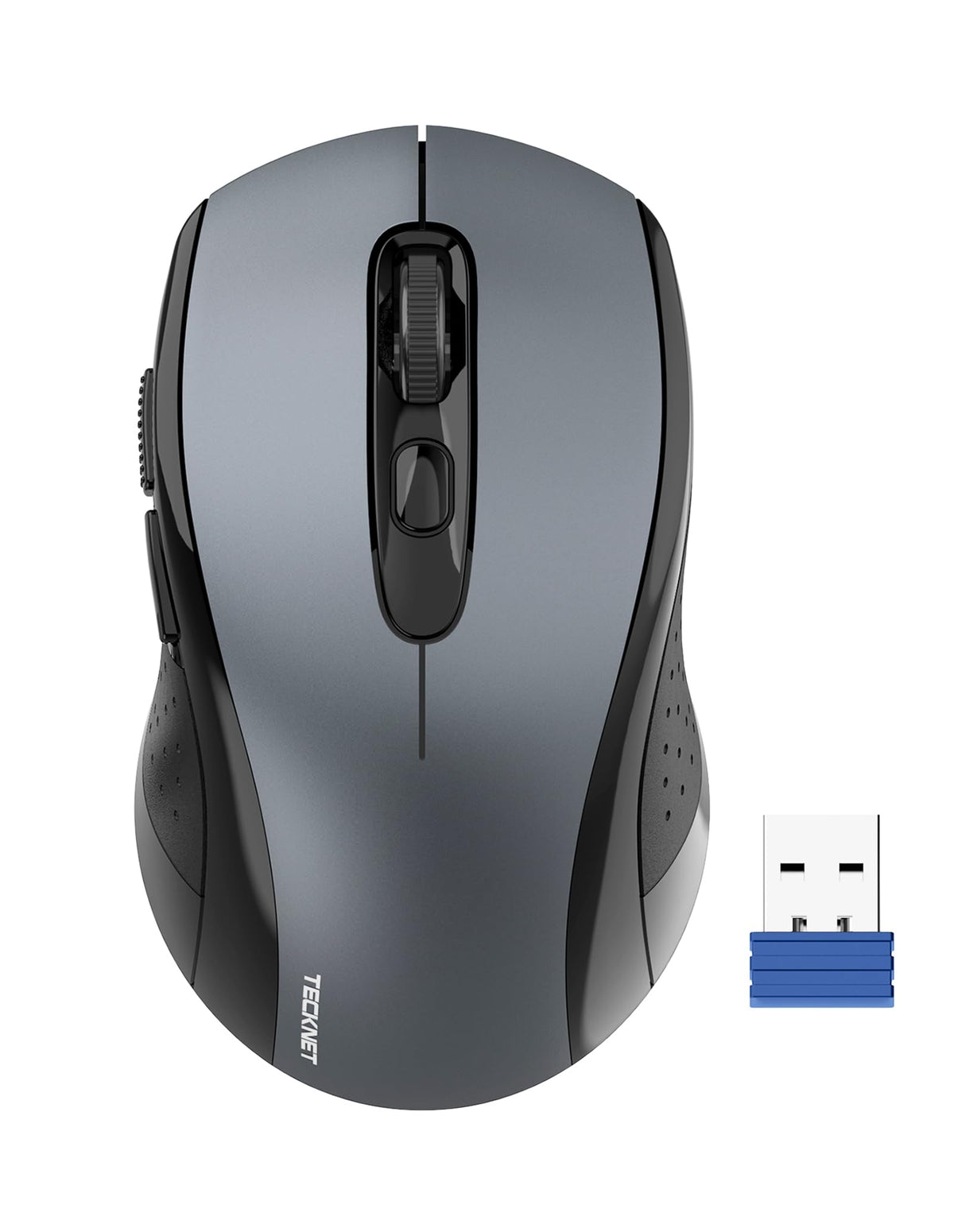 Tecknet Wireless Mouse For Laptop, 2.4G Wireless Computer Mouse, 5-Level Adjustable 4800 Dpi, Silent Mouse With Receiver & 6 Buttons, 18 Months Battery Life, Usb Portable Mouse For Mac, Chromebook