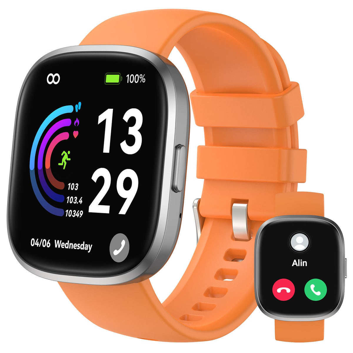 Anyloop Smart Watch(Answer/Make Call), 1.83'' Hd Smart Watches For Men Women, Ip68 Waterproof Fitness Tracker With Heart Rate Bl