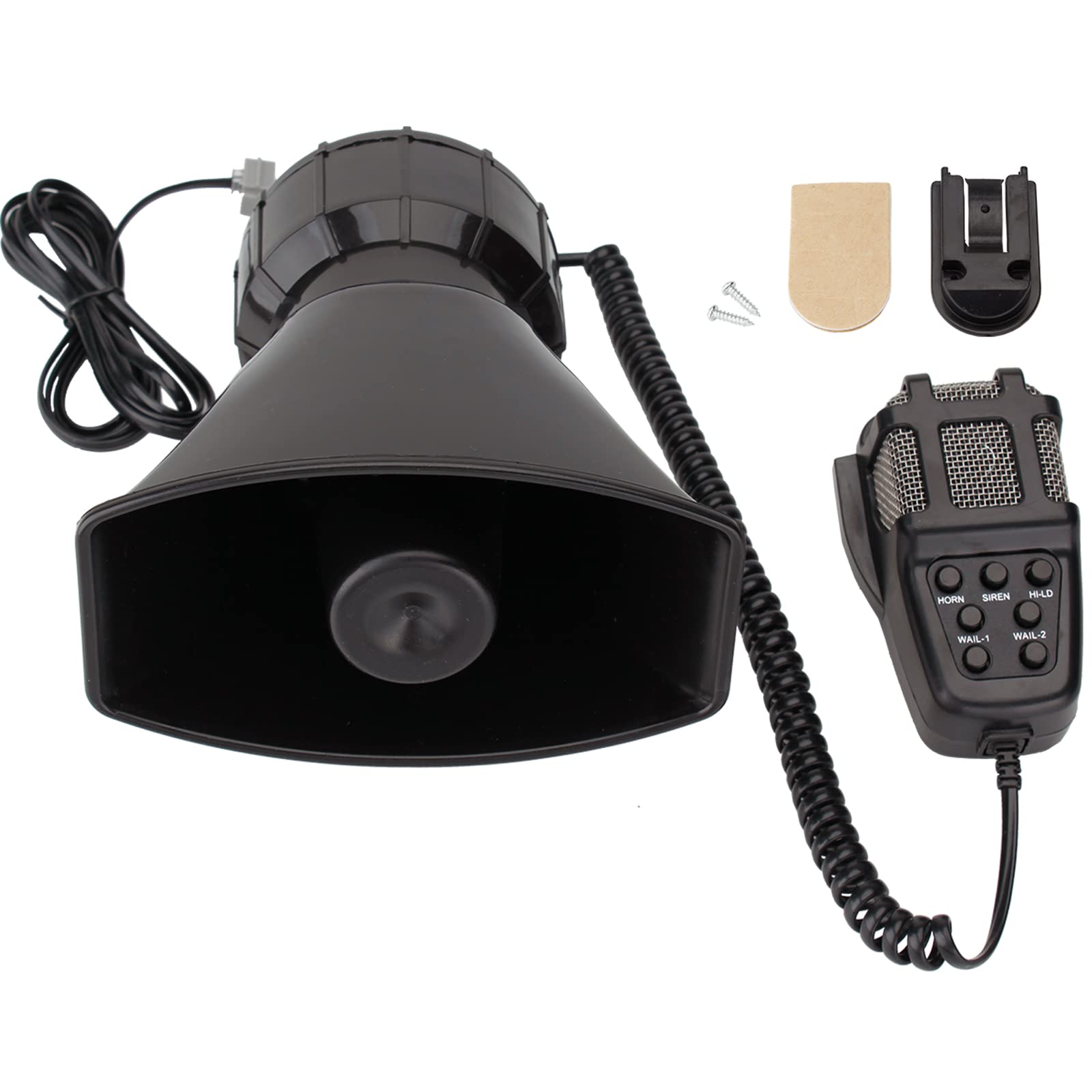 Farbin Car Siren Horn 7 Tone Police Siren Vehicle Loudspeaker With Handheld Microphone Amplifier 12V 100W Emergency Sounds Siren