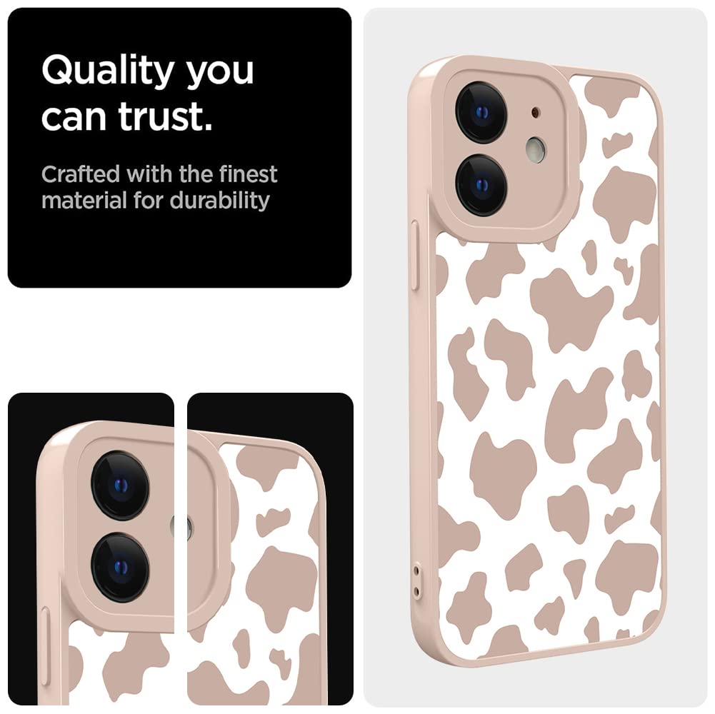 Ook Compatible With Iphone 12 Case Cute Cow Print Fashion Slim Lightweight Camera Protective Soft Flexible Tpu Rubber For Iphone