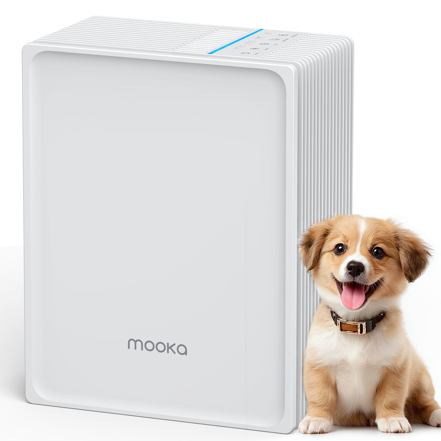 Air Purifiers for Home Large Room Up to 1300 Ft, MOOKA HEPA Air Purifier for Home Pets with Washable Pre-Filter, Fragrance, Air 