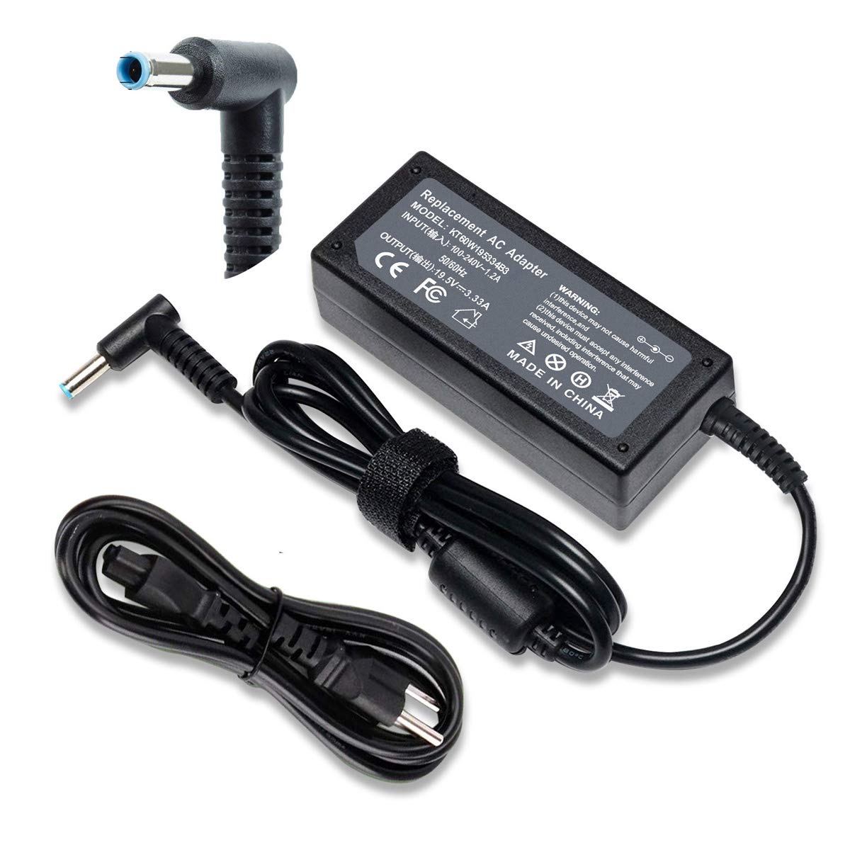 65W 19.5V 3.33A Ac Charger Compatible With Hp 15 F039Wm 15 F009Wm 15 F023Wm, Hp Chromebook 14 Q010Nr, Hp Pavilion 15 N000 Notebook, Hp Probook 430 440 450 455 G3, 710412 001 741727 001 Adapter