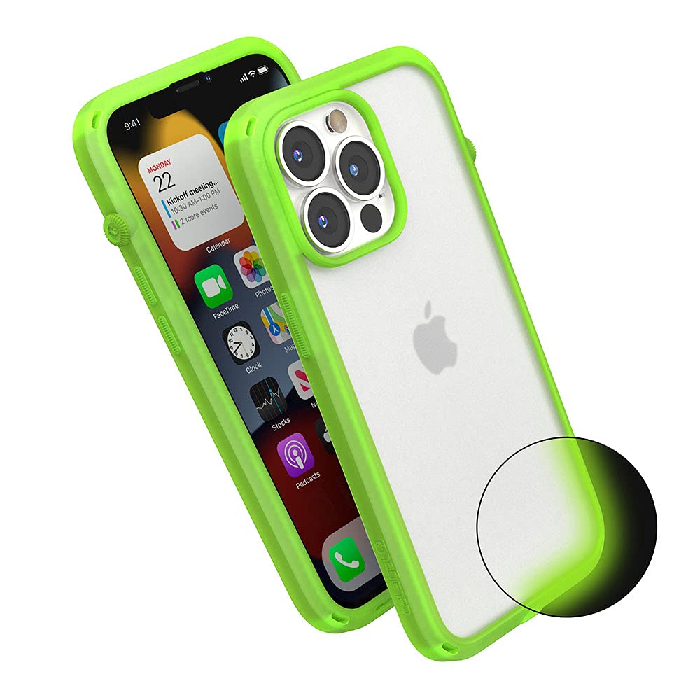 Catalyst Iphone 13 Pro Case Influence Series Slim Case, Finger Print Safe Cases, Drop Proof Phone, With Lanyard (Glow In The Dar