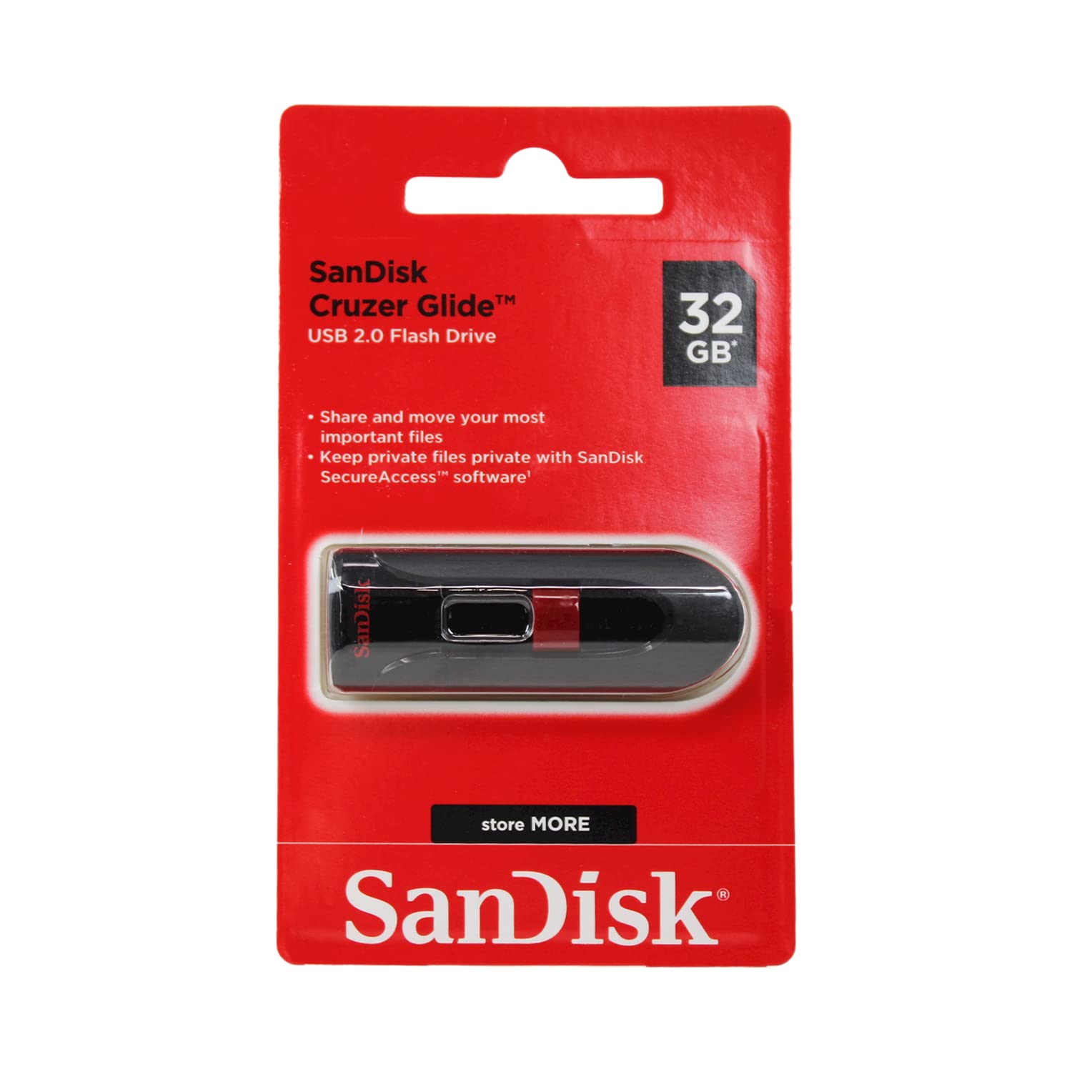 Sandisk 32Gb 3 Pack Cruzer Glide Usb 2.0 Flash Drive (3X32Gb)   Sdcz60 032G G46T, Black