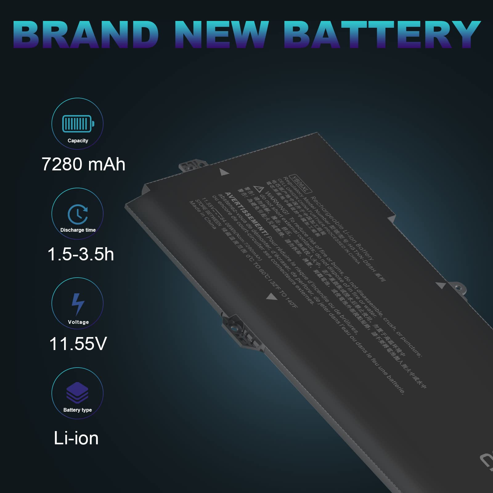 Yb06Xl 928427 271 Laptop Battery For Hp Spectre X360 Convertible 15 Ch 15 Ch0Xx 15 Ch000Tx 15 Ch002Tx 15 Ch011Dx 15 Ch010Tx 15 C