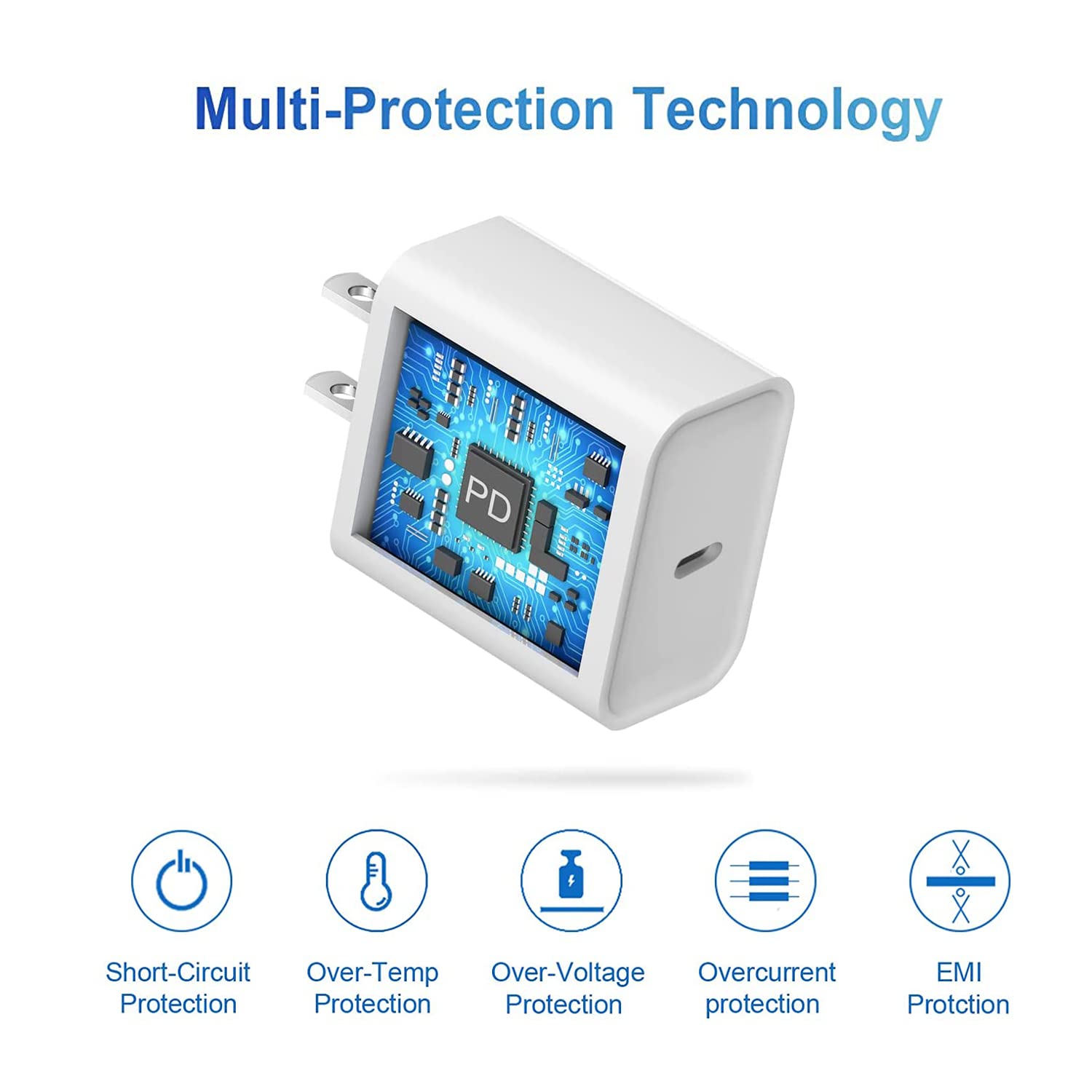 Iphone 15 14 13 Charger Block,20W Pd Usb C Charger Iphone Fast Charger Plug Type C Wall Charger,Pd Durable Usb C Power Delivery