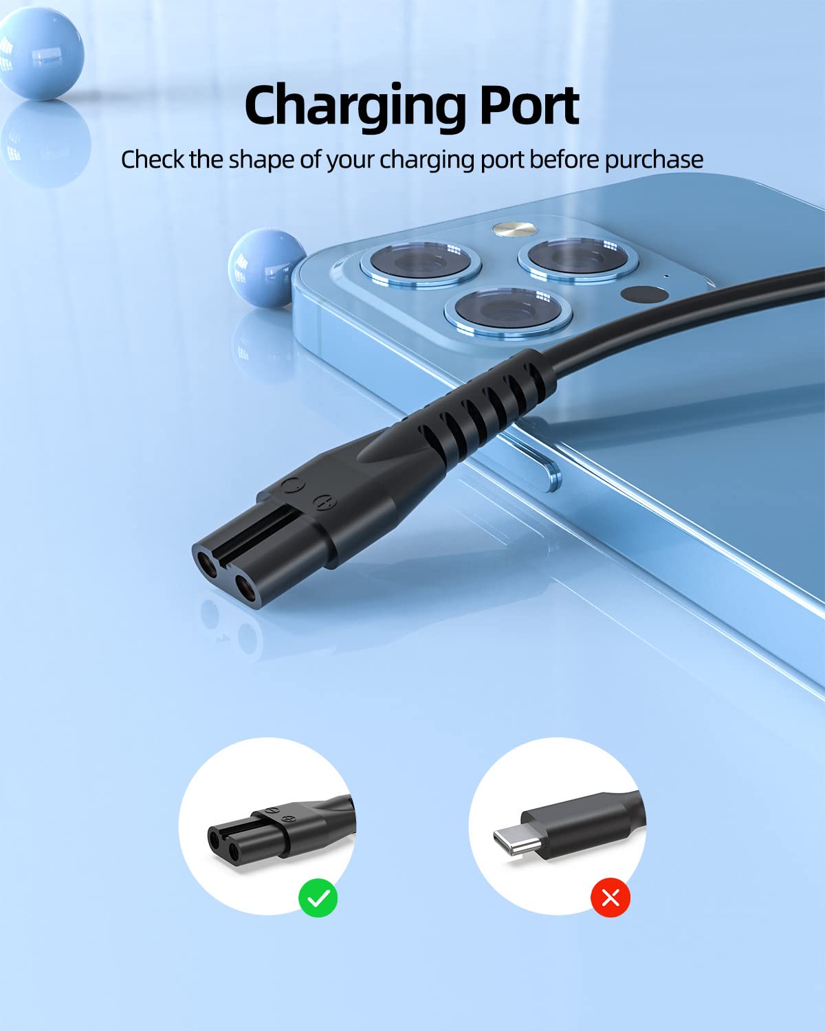 Usb Charger Cord Cable Fit For Manscaped Lawn Mower 3.0/2.0 Electric Trimmer Shaver Razor