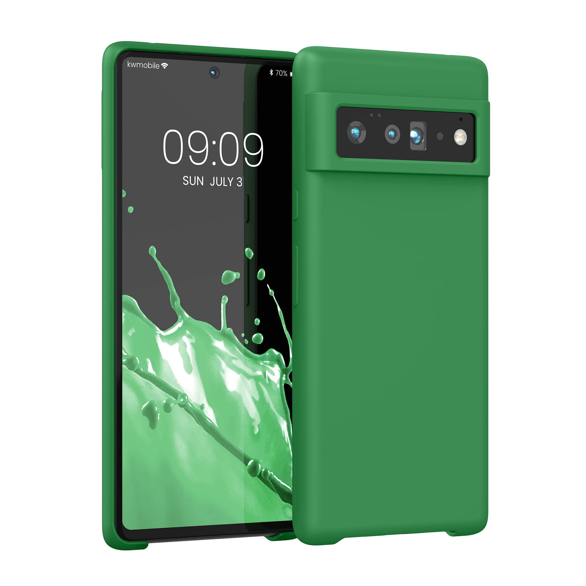 kwmobile Case Compatible with Google Pixel 6 Pro Case - TPU Silicone Phone Cover with Soft Finish - Pixie Green