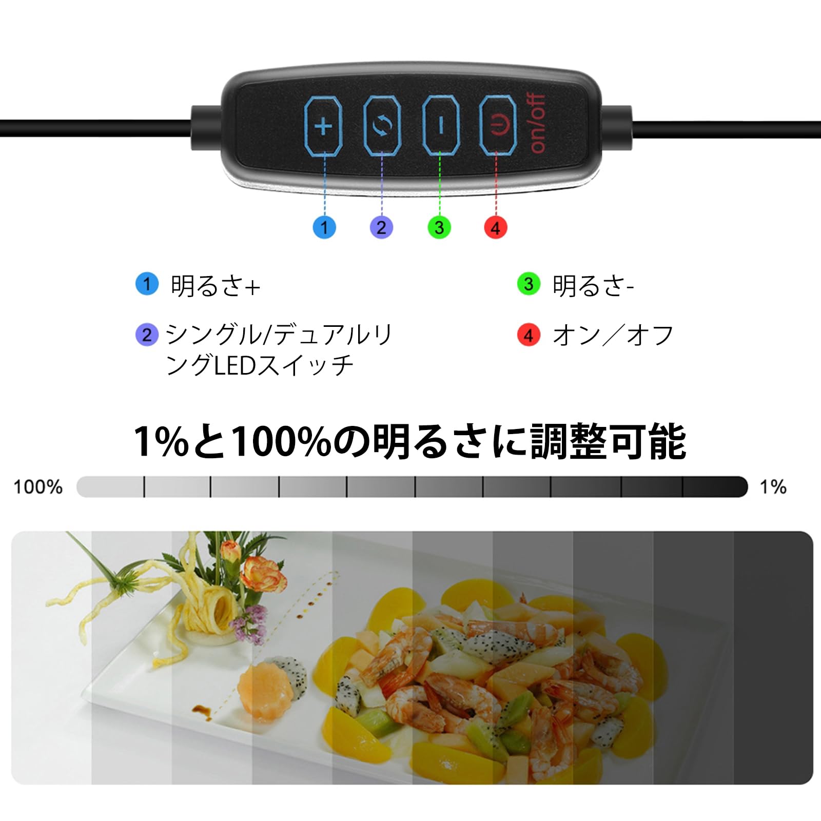 Puluz Light Box Photography Kit, 12''X12'' Portable Photo Studio Shooting Tent Cri 97 Dimmable Led Light With Double Sided Refle