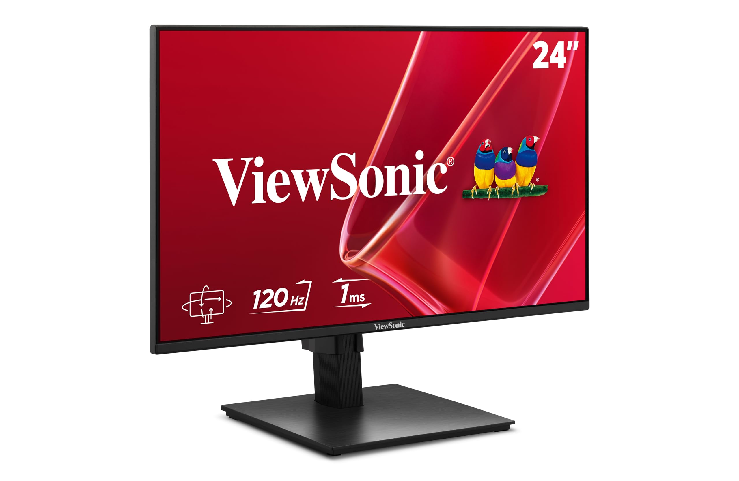 ViewSonic VA2448-MHJ 24 Inch 1080p Monitor, IPS Display with 120Hz for Smooth Home and Office Viewing, Eye Care Technology, Adva
