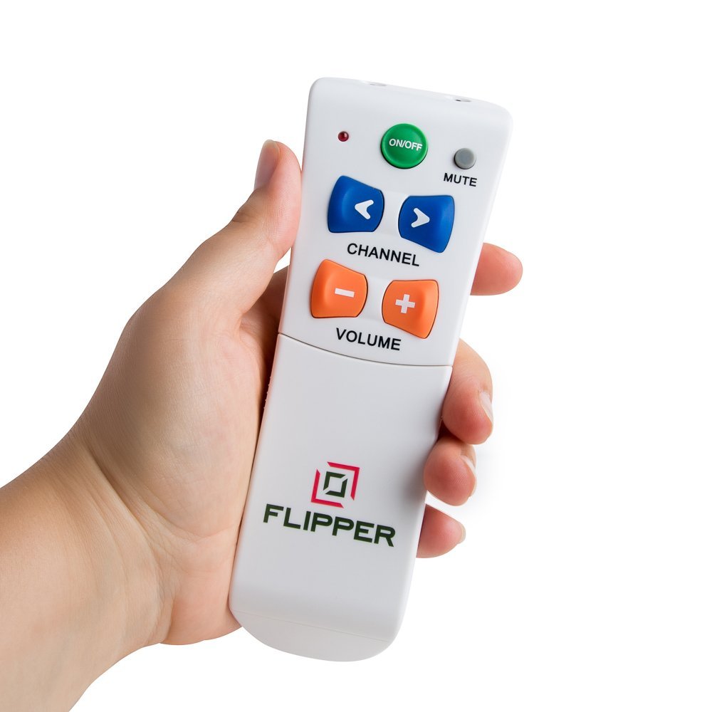 Flipper Big Button Remote For Seniors, Elderly   Universal Tv   Set Favorite Channels   Learning   Supports Ir Devices