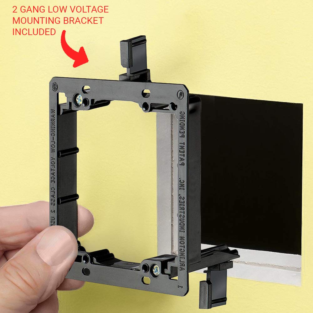 Diytech Keystone Wall Plate, 2 Gang Keystone Wall Plate, 12 Port Keystone Jack Wall Plate, Supports Keystone Jack Or Modular Ins