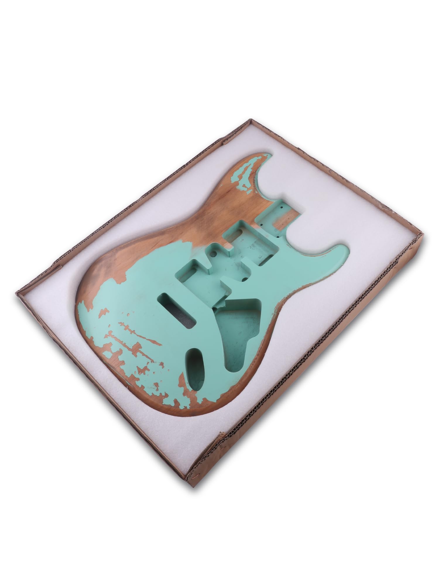 Sunsmile Relic Electric Guitar Body Nitro Top Alder Wood St Style Diy Guitar Body H S H Seafoam Green.