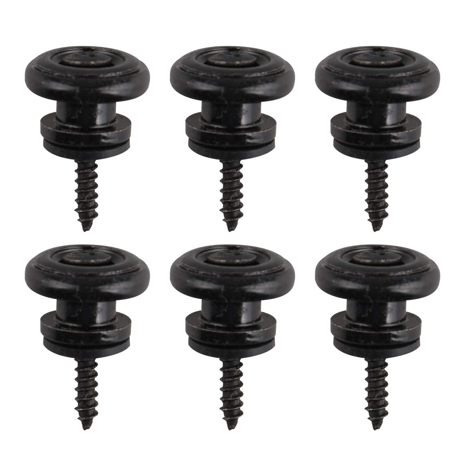 Futheda 6PCS Metal Guitar Strap Button Strap Locks End Pins Mushrooms Head for Acoustic Guitar/Electric Guitar/Bass/Classical Gu