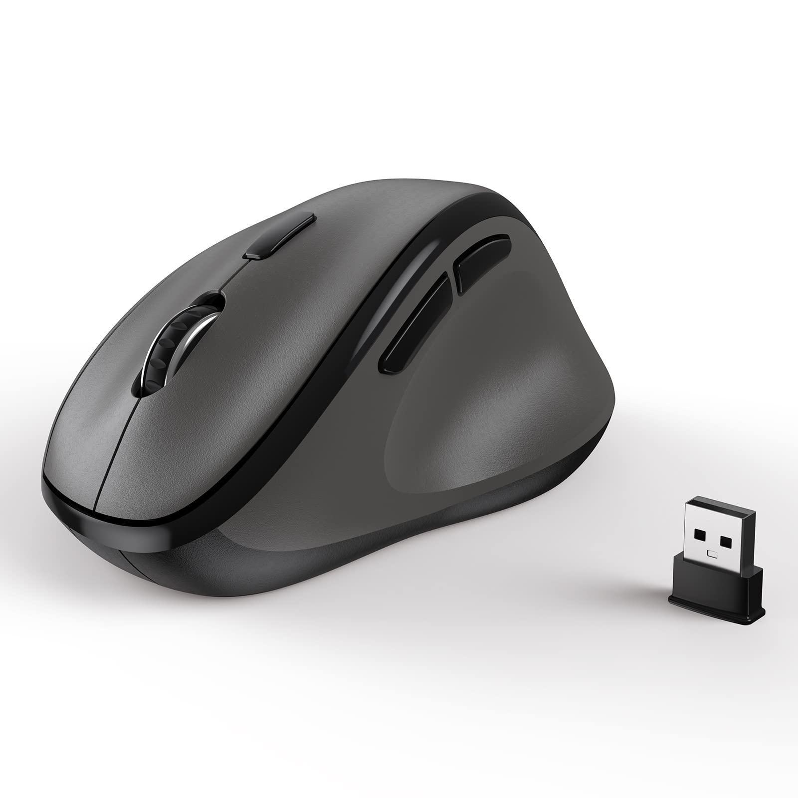 Ergonomic Wireless Mouse With Usb Receiver For Pc Computer, Laptop And Desktop, Ergo Vertical Mouse With Silent Clicks Long Batt