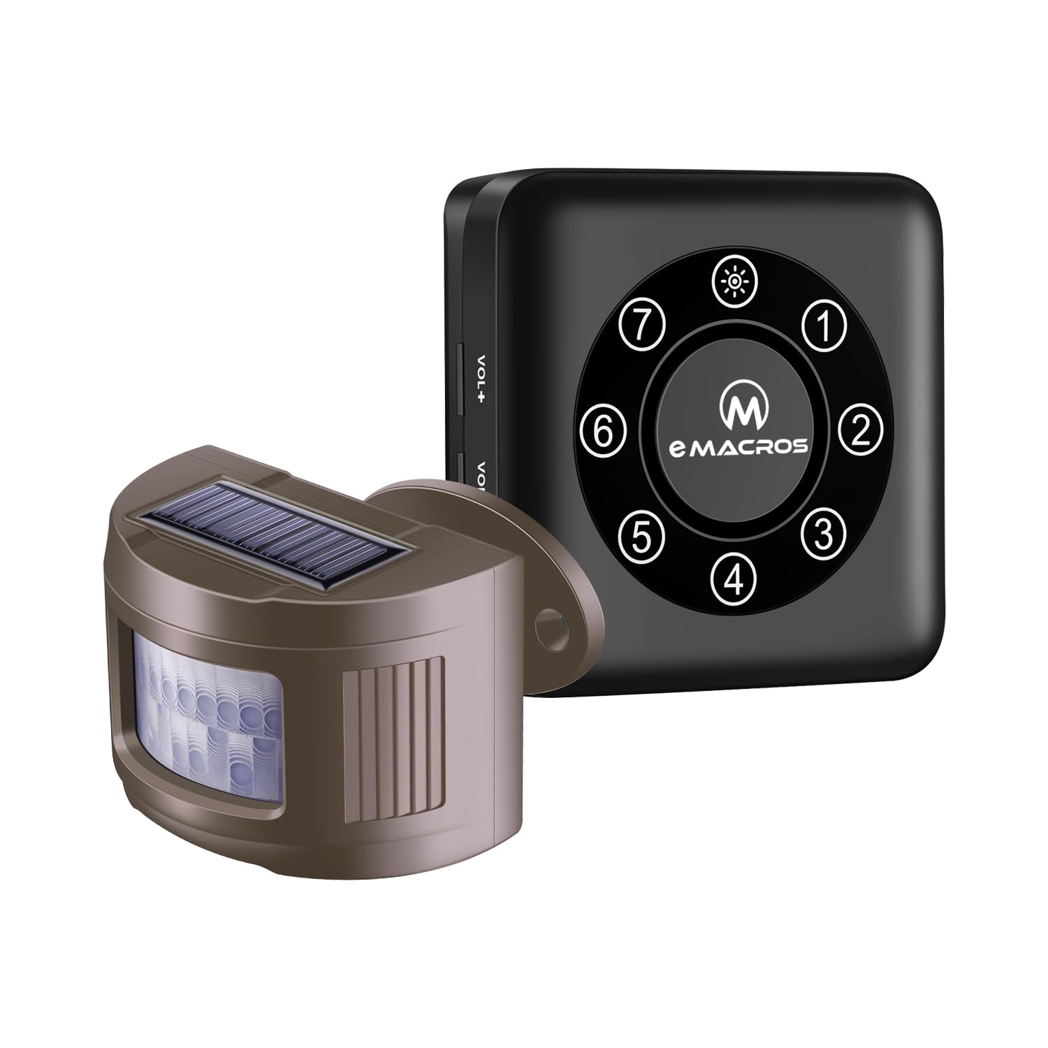 Solar Driveway Alarm Wireless Sensor System & Driveway Sensor Alert System Weatherproof Security Outdoor Motion Sensor & Detector