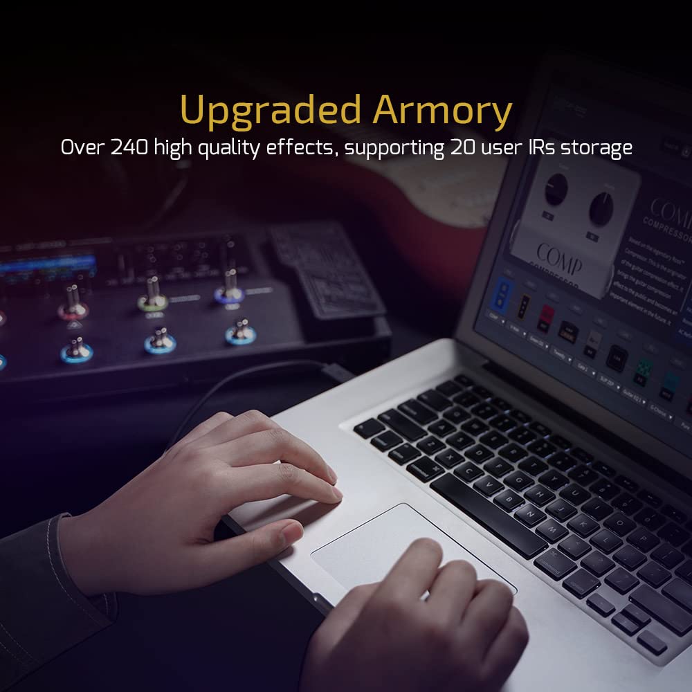 Valeton Multi Effects Processor Pedal With Expression Pedal Fx Loop Midi I/O Amp Modeling Ir Cabinets Simulation Stereo Otg Usb