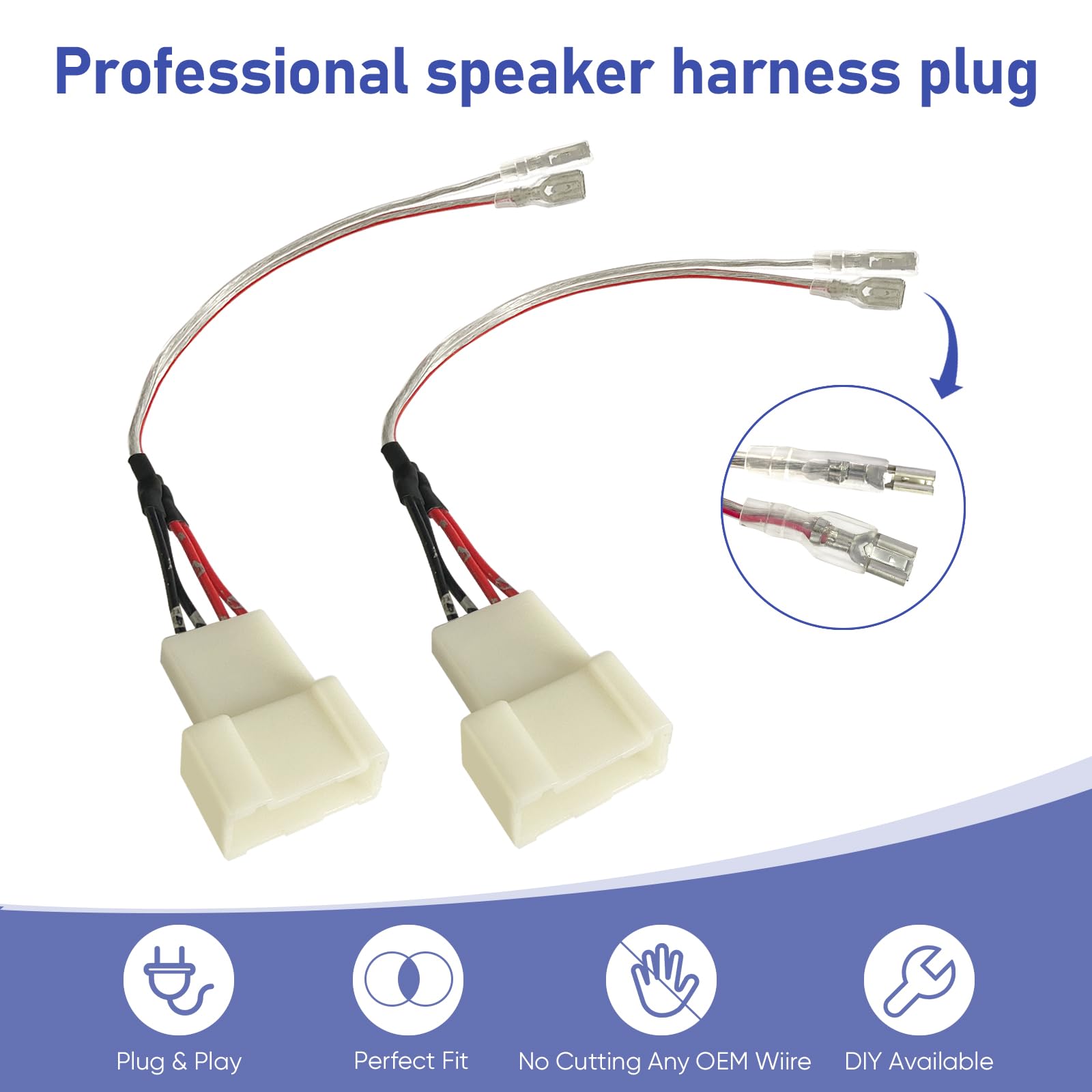 Car Dash Tweeter Speaker Wiring Harness Replacement For Toyota Corolla/Camry 2012 2020, Rav4 2015 2019, Subaru Forester/Impreza