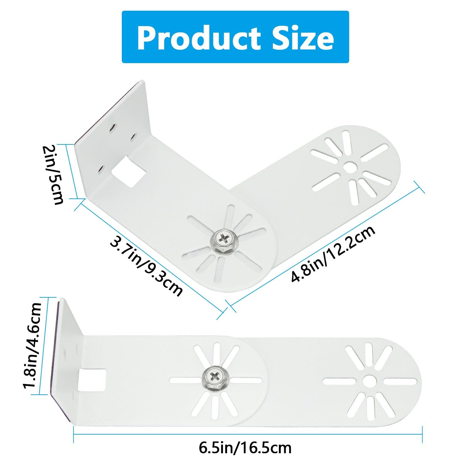 Haoyou Outside Corner Wall Mount Bracket For Wyze Cam Pan V3/V2 Wyze Cam V4/V3, Maximum Coverage On Both Sides Of The House 270 Degrees, Reduces Blind Spots And Maximises Field Of View (2Pack White)