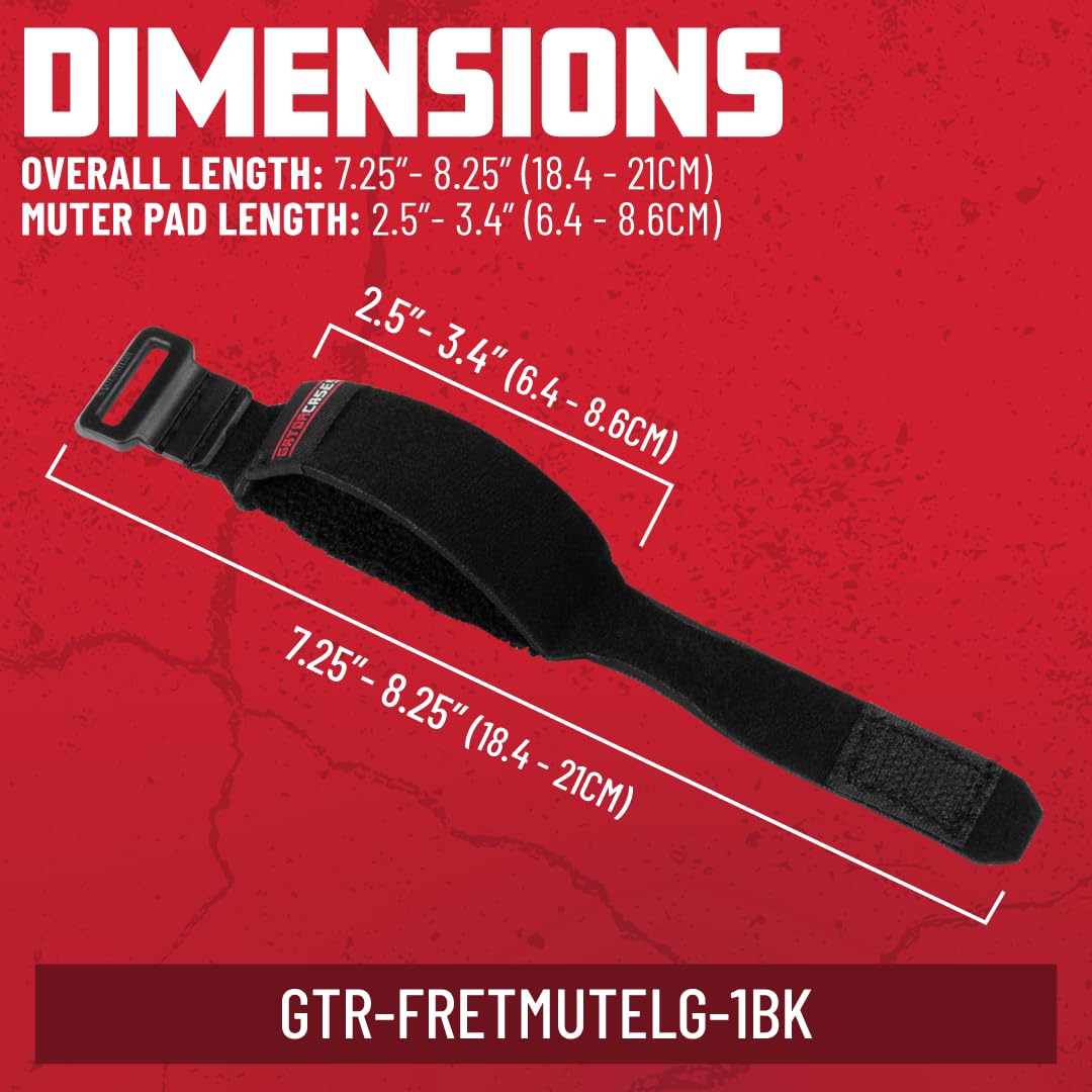 Gator Cases Guitar Fret Mute And String Dampener; Size Large - Black (Gtr-Fretmutelg-1Bk)