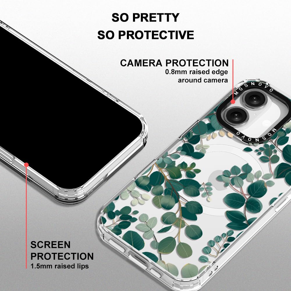 Mosnovo Case For Iphone 16, [Compatible With Magsafe] [Buffertech 6.6Ft Military Grade Drop Protection] [Anti Peel Off Tech] Cle
