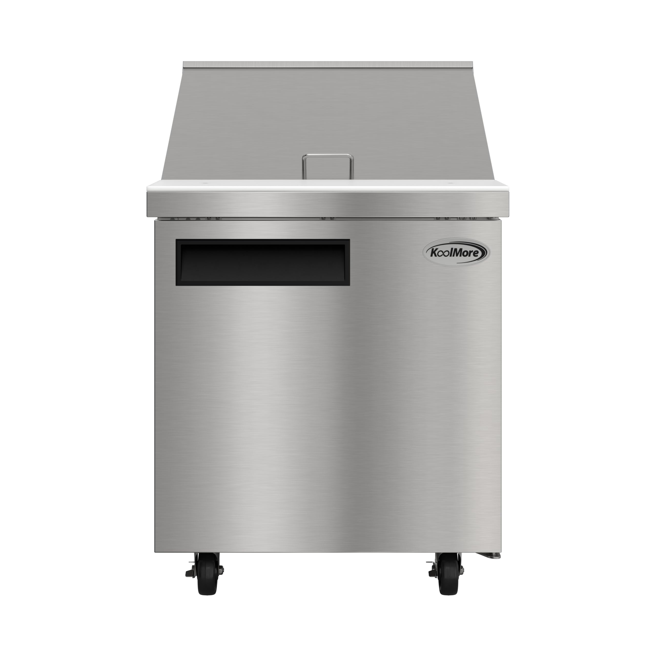 KoolMore 27 in. Commercial 1-Door Refrigerated Mega Salad and Sandwich Prep Table, 12 Pan Capacity and 7.1 Cu. Ft. of Storage in