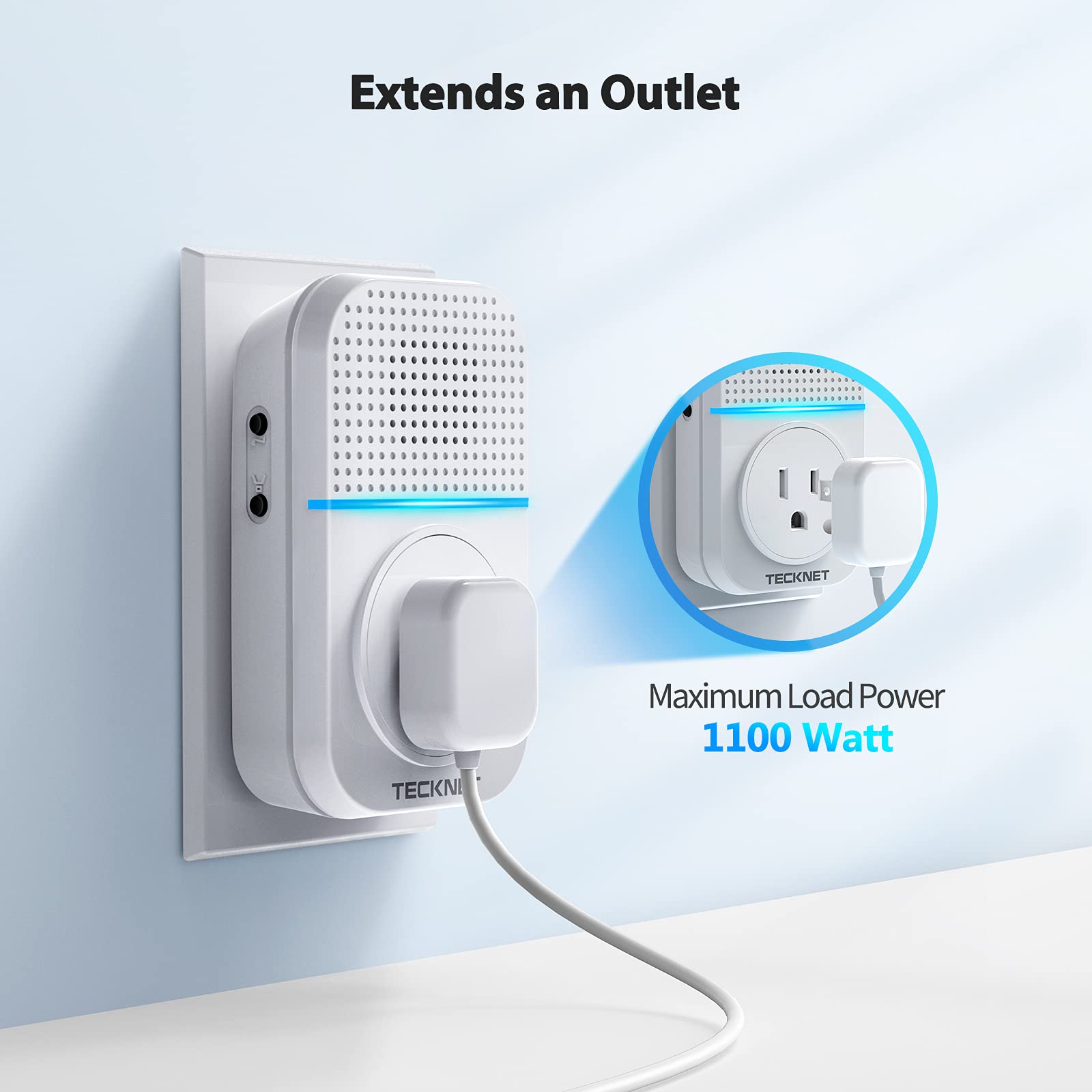 Tecknet Wireless Doorbells For Home, Waterproof Classroom Door Bell Ringer Wireless With 60 Ringtones & 5 Level Volume, 1300Ft R