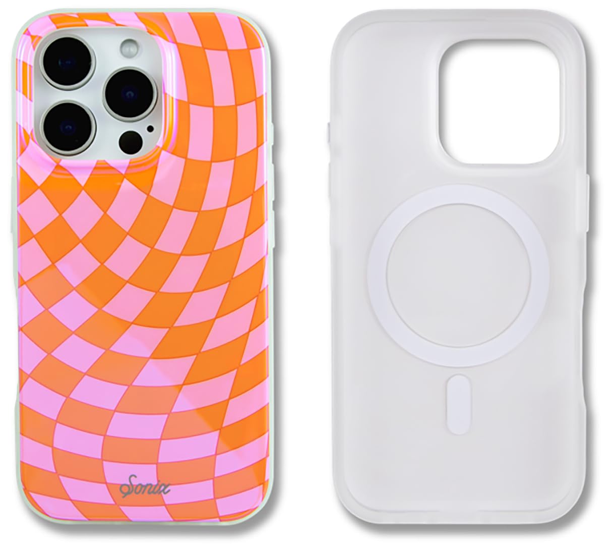 Sonix Case For Iphone 16 Pro | Compatible With Magsafe | 10Ft Drop Tested | Checkmate Pink