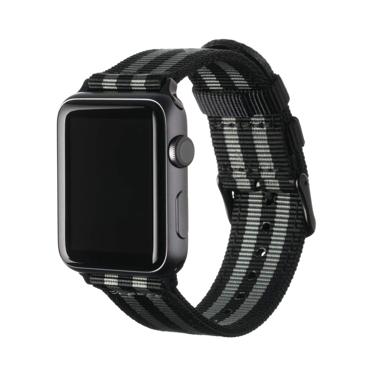 Archer Watch Straps   Premium Nylon Replacement Bands For Apple Watch (Black/Gray, Black, 42/44/45Mm)