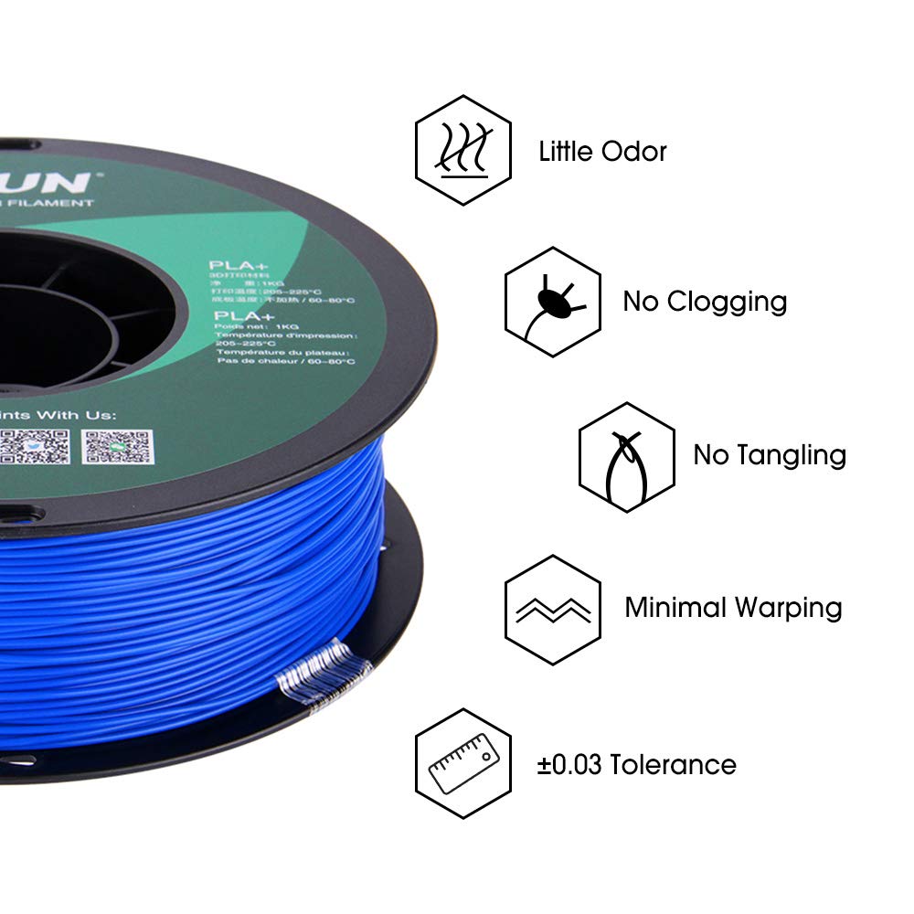 Esun Pla Pro (Pla+) 3D Printer Filament, Dimensional Accuracy +/  0.03Mm, 1Kg Spool, 1.75Mm, Blue