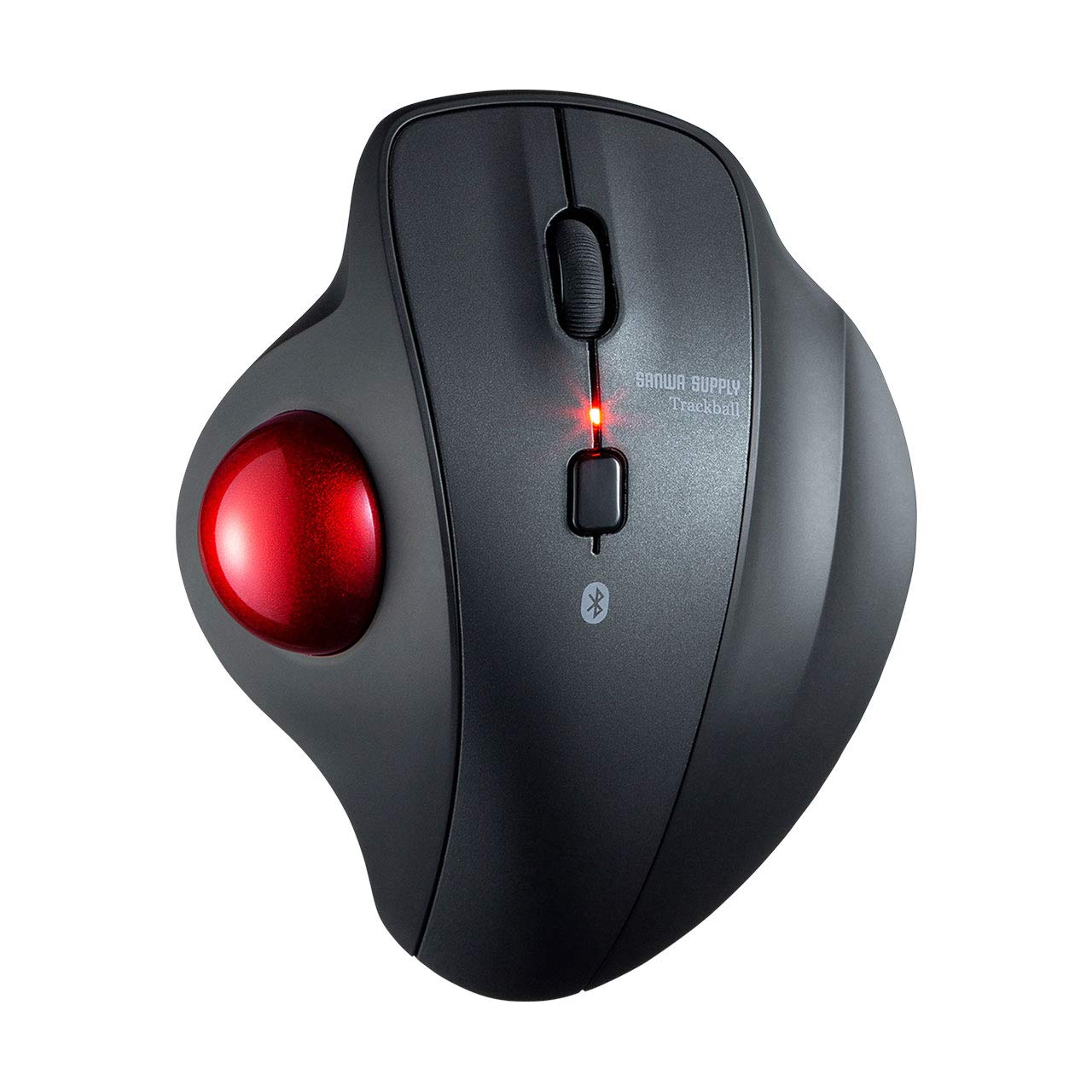 Sanwa Bluetooth Ergonomic Trackball Mouse, Optical Vertical Rollerball Mice, Silent Buttons, 600/800/1200/1600 Adjustable Dpi, Compatible With Macbook, Windows, Macos, Ipad, Android, Ios, Chrome Os
