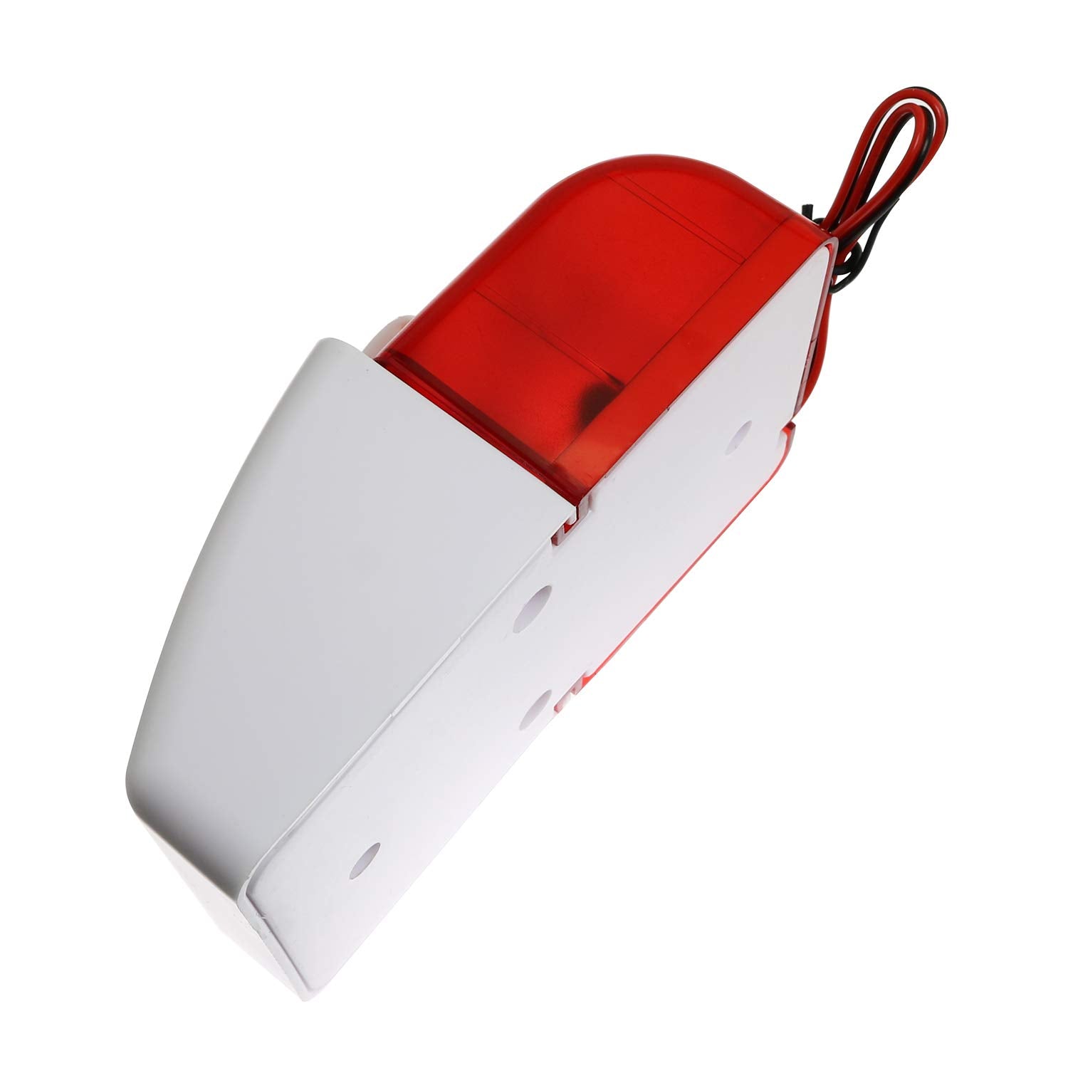 Maxmoral 1 Pack Dc12V Wired Alarm Strobe Flashing Light Horn Flash Sound Siren For Home Security Alarm System 120Db