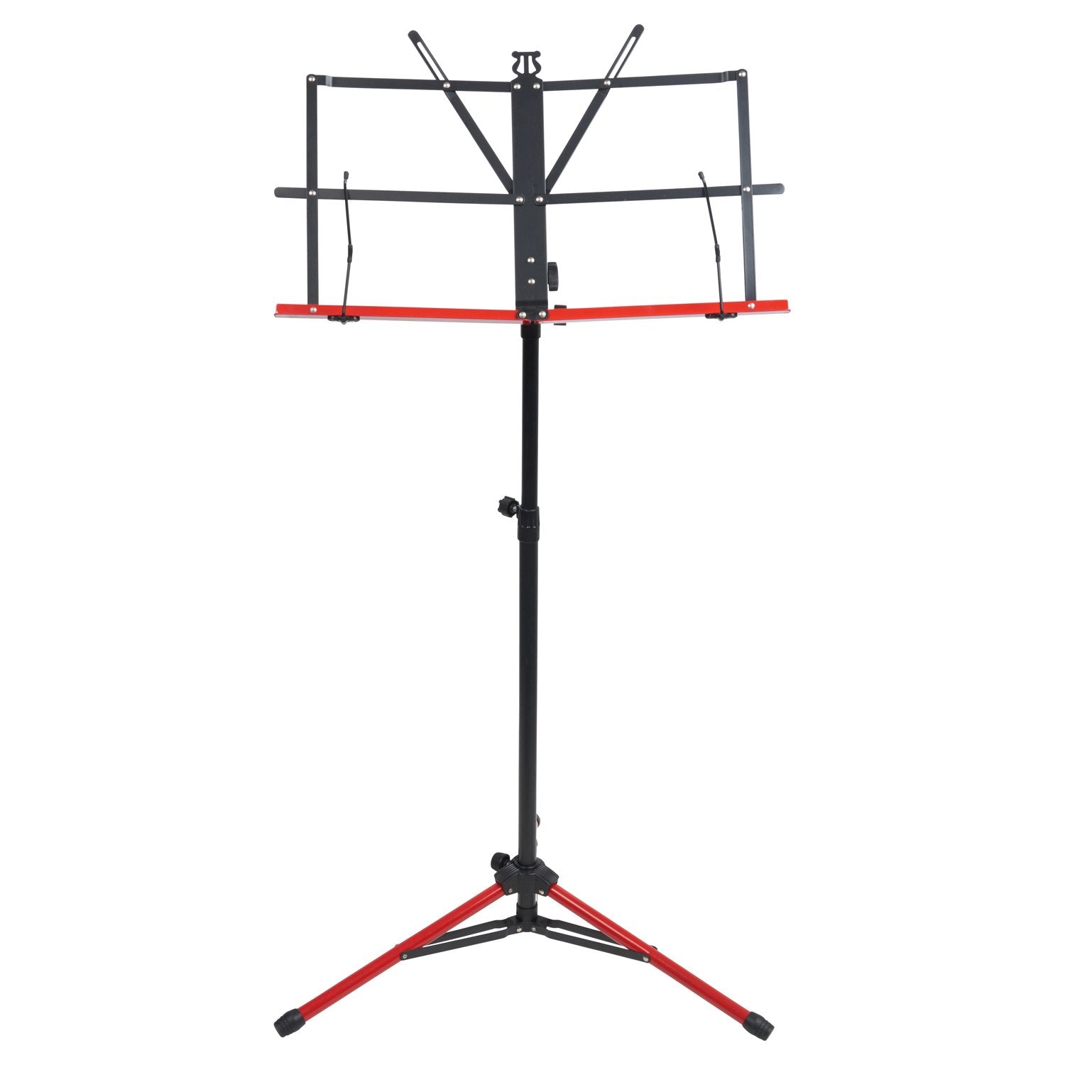 Audio 2000S 60'' Height Portable Sheet Music Stand Dual Color Red/Black Ast444A Rbk