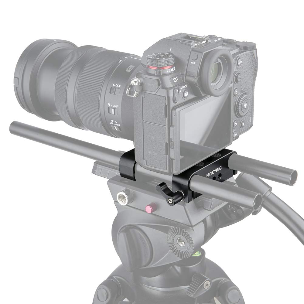 Niceyrig Multipurpose Camera Base Plate With 15Mm Rod Rail Clamp For Dslr Rig Support System