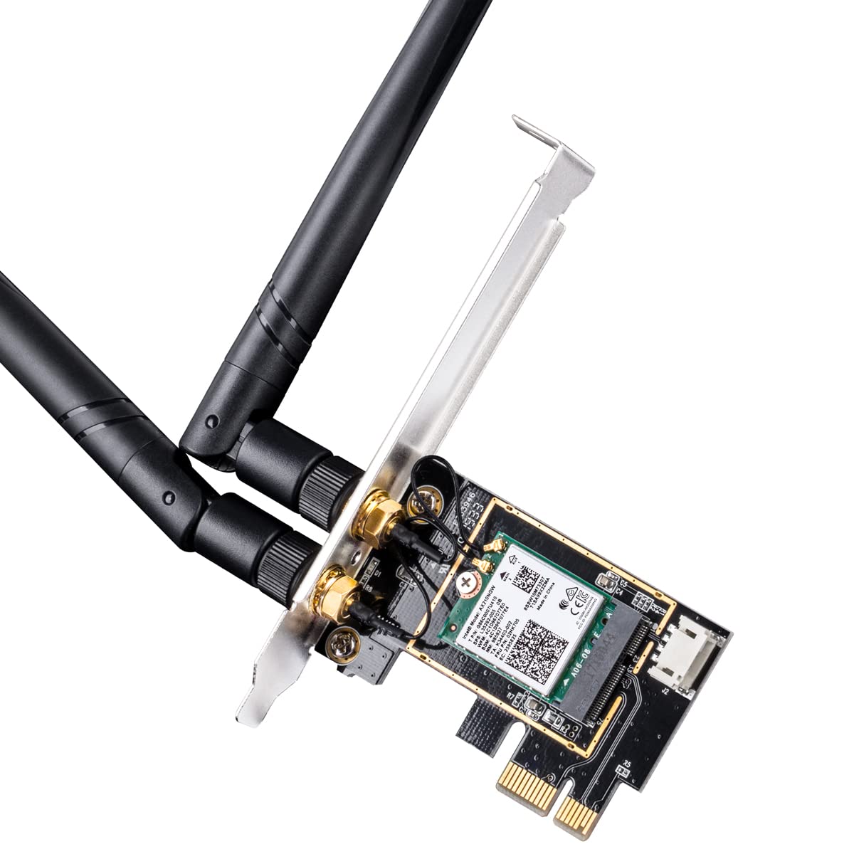 Cudy New AX3000 Wireless WiFi 6 PCIe Card for PC, Bluetooth 5.2, AX200, 3000Mbps WiFi 6 Speed, 802.11ax/ac/a/b/g/n, Windows 11,