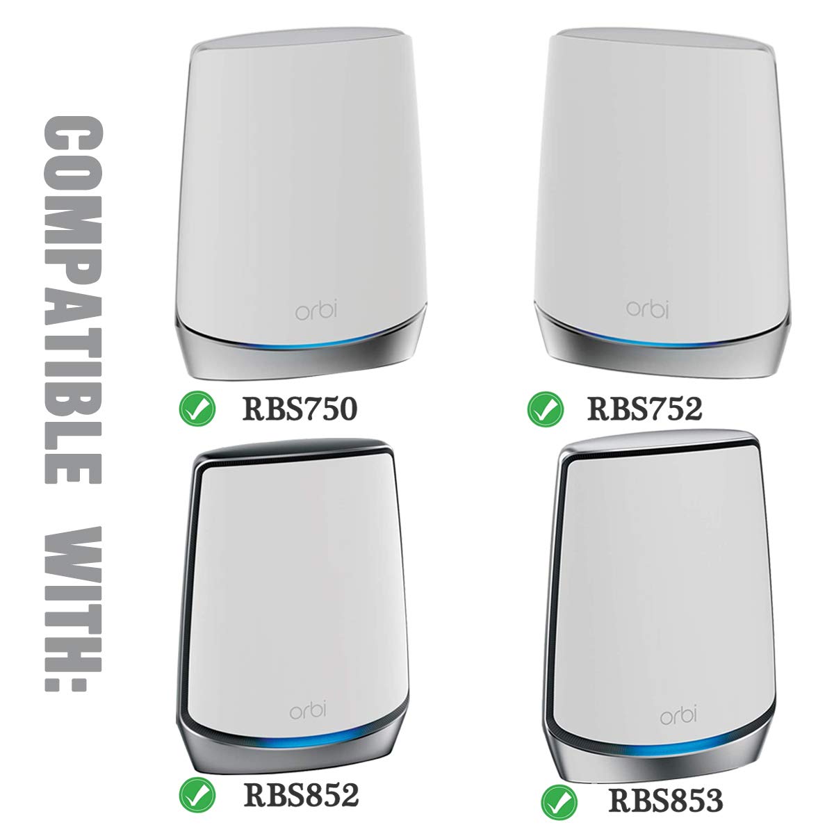 Orbi Wifi 6 Wall Mount, Sturdy Metal Made Stand Holder Bracket Compatible With Orbi Mesh Wifi 6 System Rbk852 Rbk853 Rbs750 Rbk7