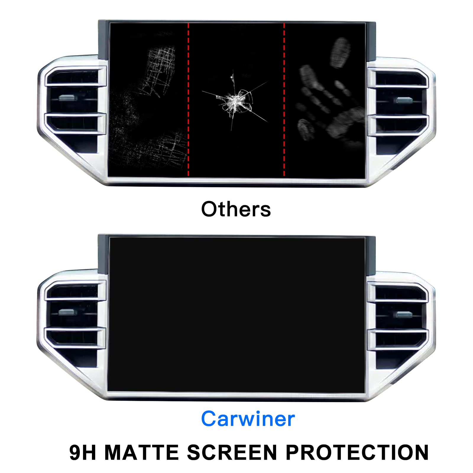 Carwiner Screen Protector For 2024 2025 Toyota Tacoma Limited/Trd Pro/Trailhunter 2022 2025 Tundra 2023 2025 Sequoia And 2025 Toyota 4Runner 14Inch Screen Protector 2024 Tacoma Accessories (Matte)