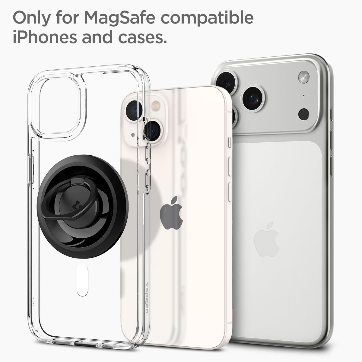 Spigen O Mag Ring (Upgraded) (Magfit) Magnetic Phone Holder Grip (Popsocket) Designed For Magsafe Compatible With Iphone 15 Pro