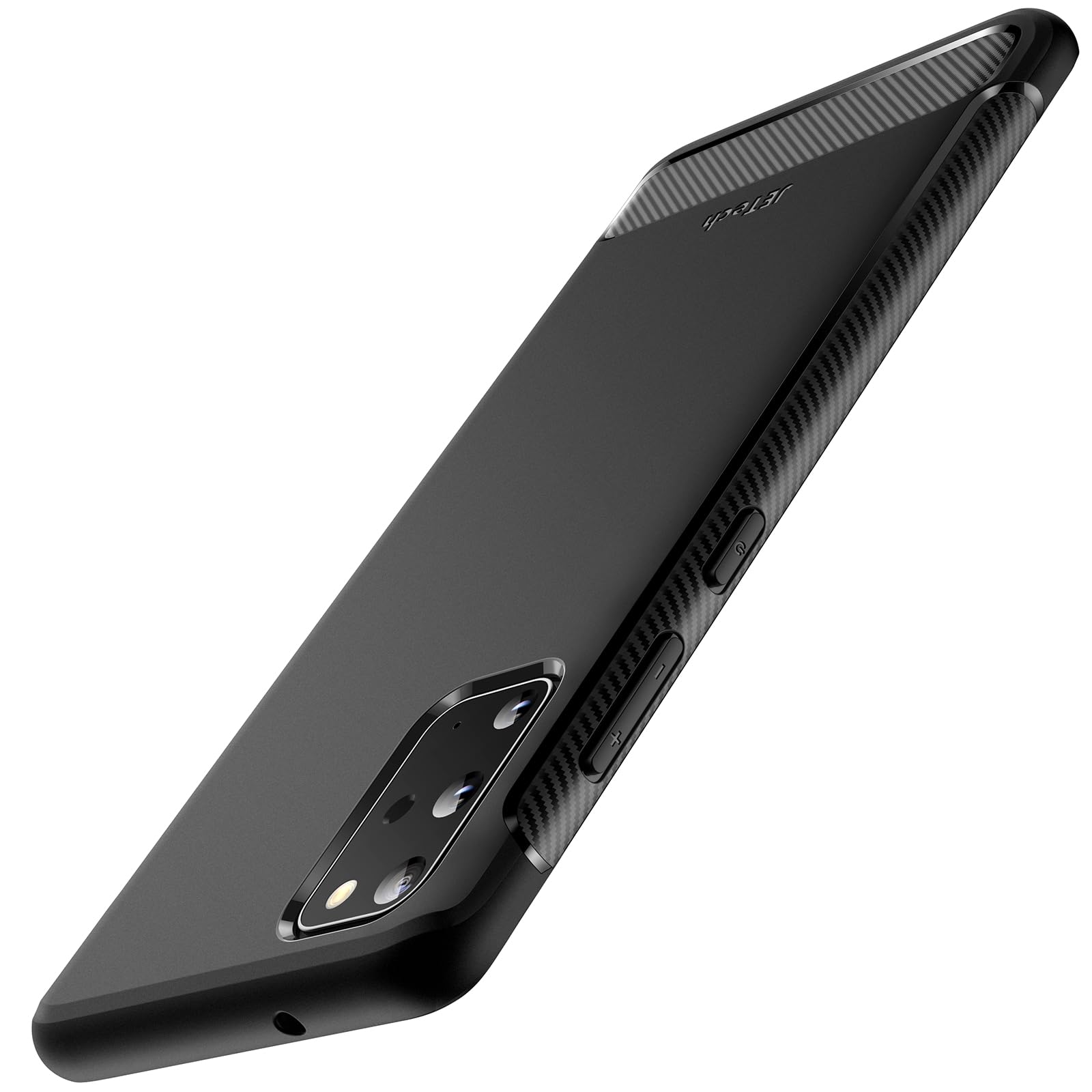 JETech Slim Fit Case for Samsung Galaxy S20 FE 5G 6.5-Inch, Thin Phone Cover with Shock-Absorption and Carbon Fiber Design (Blac