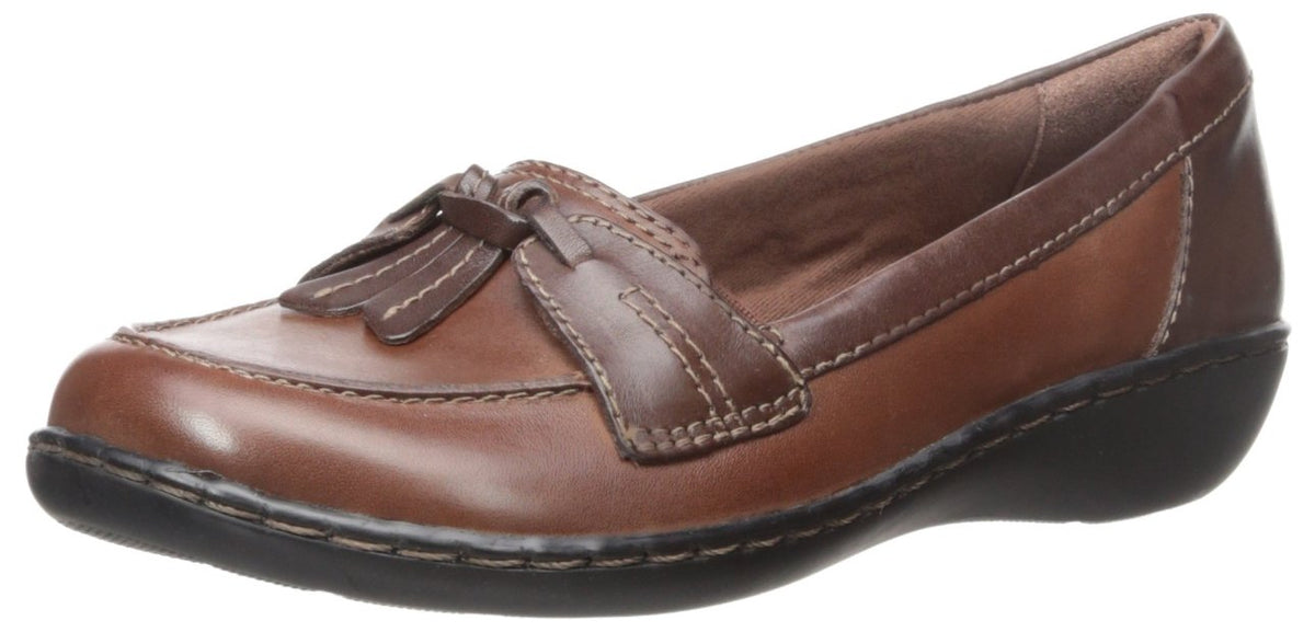 Clarks Womens Ashland Bubble Slip On Loafer, Brown Multi, 85 W Us