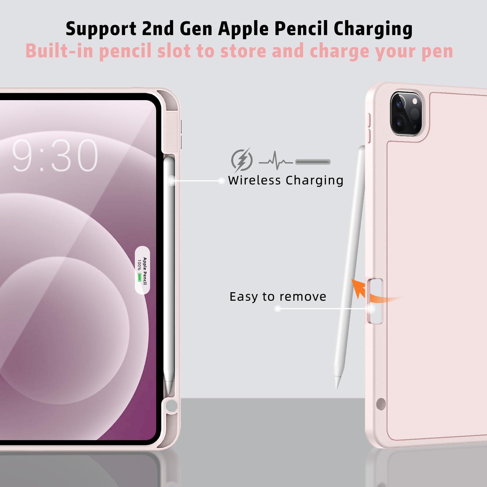 Yuloigan Designed For Ipad Pro 11 Inch Case 4Th Generation With Pencil Holder, For Ipad Pro 11 Case 2022 (4Th Gen) /2021 (3Rd Ge