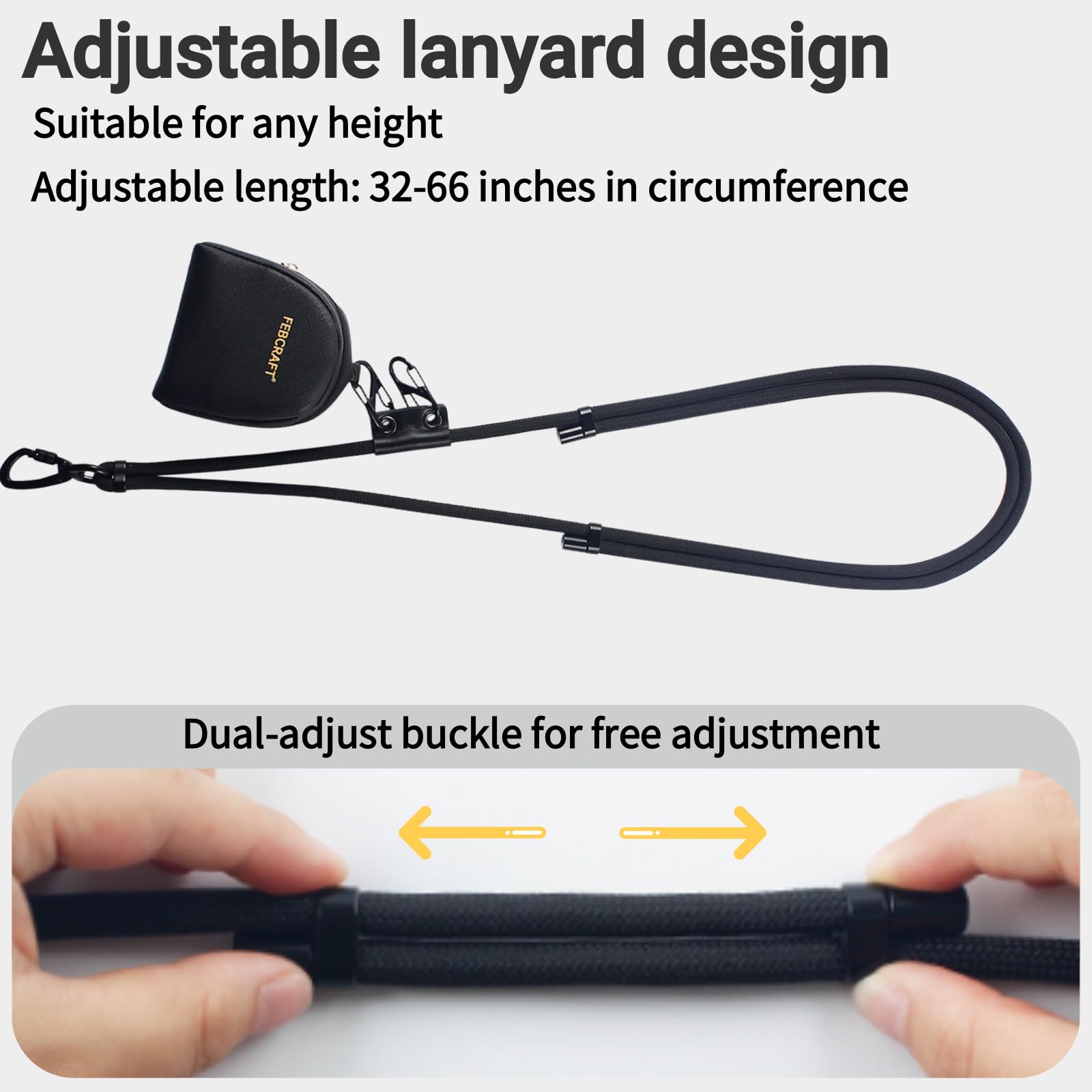 Febcraft Phone Lanyard,Anti Theft Phone Strap,With Steel Wire & Lock,Clip And Go Strap For Phone With Wallet Crossbody,Travel Es