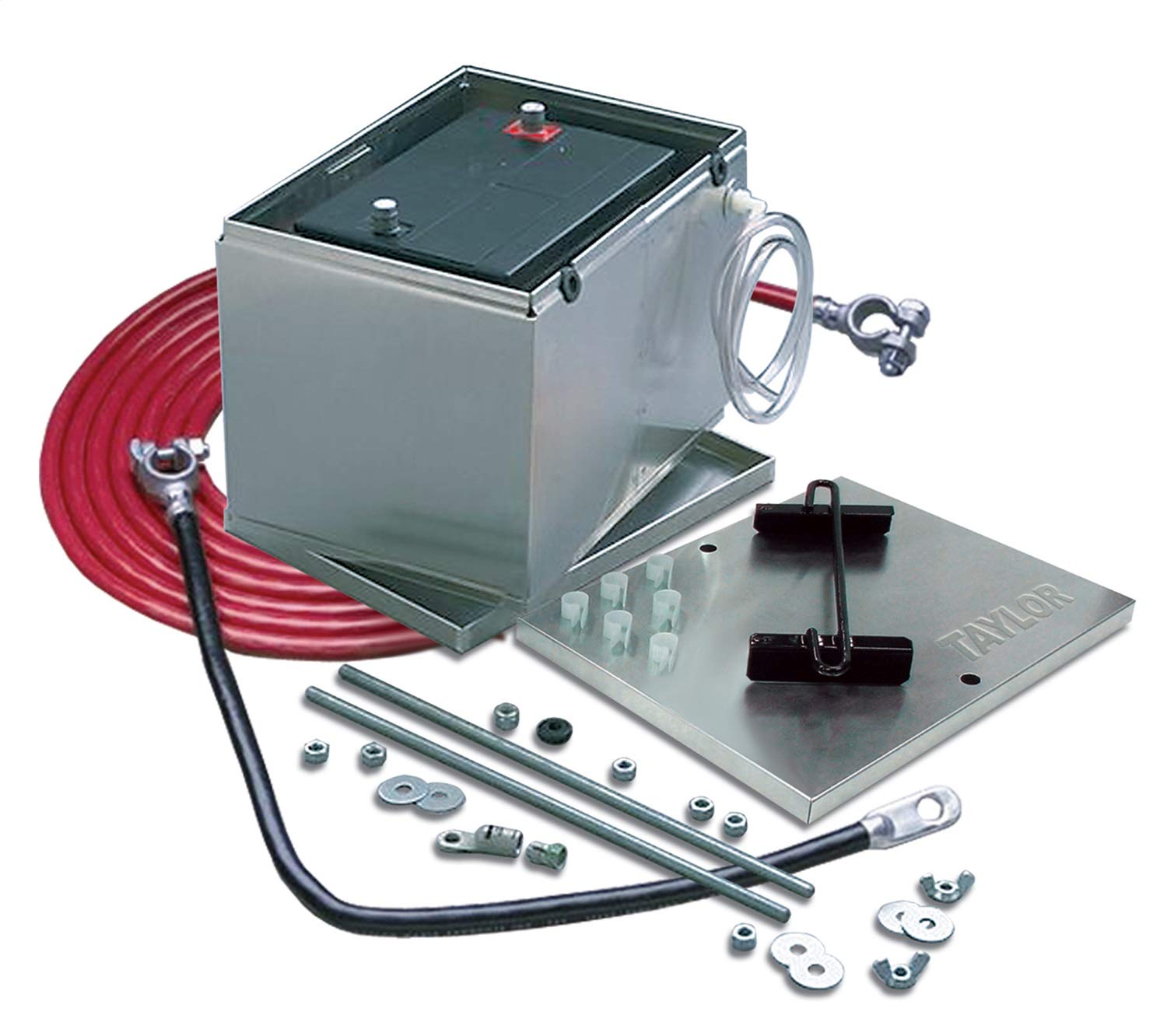 Taylor Cable 48101 Aluminum Battery Box with 16-Ft 2-Gauge Battery Cable Kit