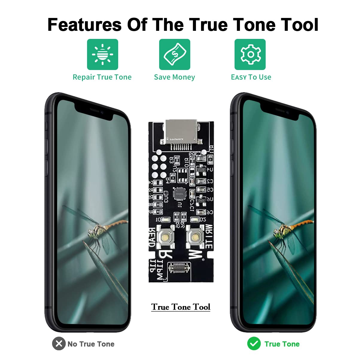 For Iphone 11 Pro Oled Screen Replacement 5.8 (A2160, A2217, A2215),With True Tone Repair,Face Id,3D Touch Screen Repair Kit Wit
