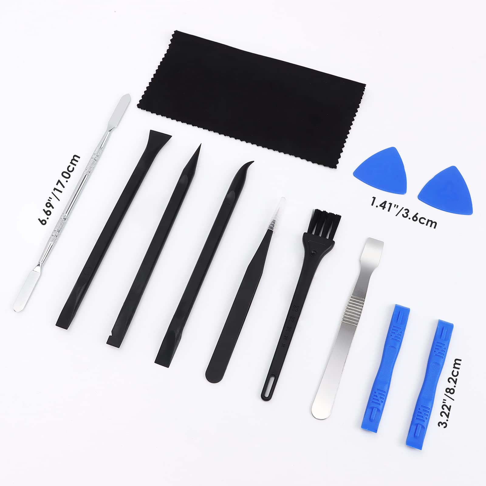 Strebito Spudger Pry Tool Kit 12 Piece Opening Tool, Metal & Plastic Spudger Tool Kit, Prying Cleaning & Open Tool For Iphone, L