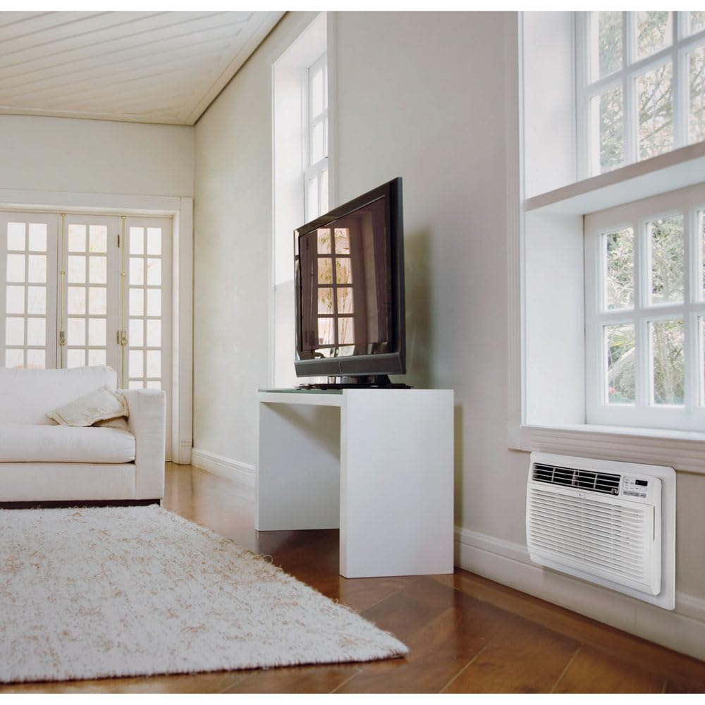 Lg 10,000 Btu Through The Wall Air Conditioner, 115V, Cools Up To 440 Sq. Ft. For Bedroom, Living Room, Apartment, With Remote,