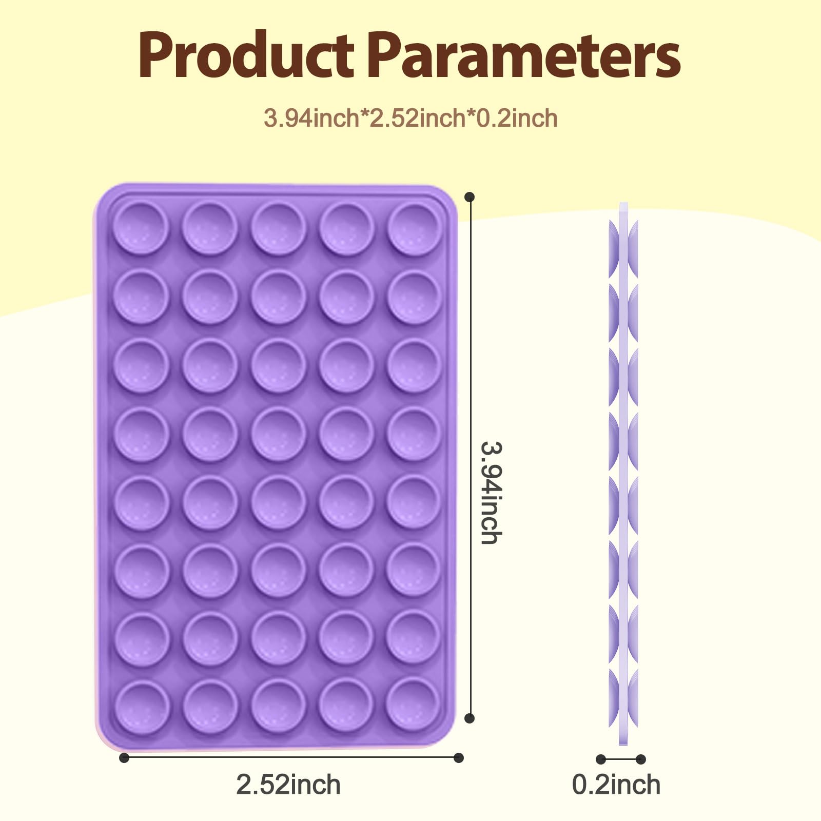 2 Pack Silicone Octo Cup Buddy Sticky Grip Holder For Cellphone, Silicone Suction Cup Phone Case Mount Double Sided, Hands-Free