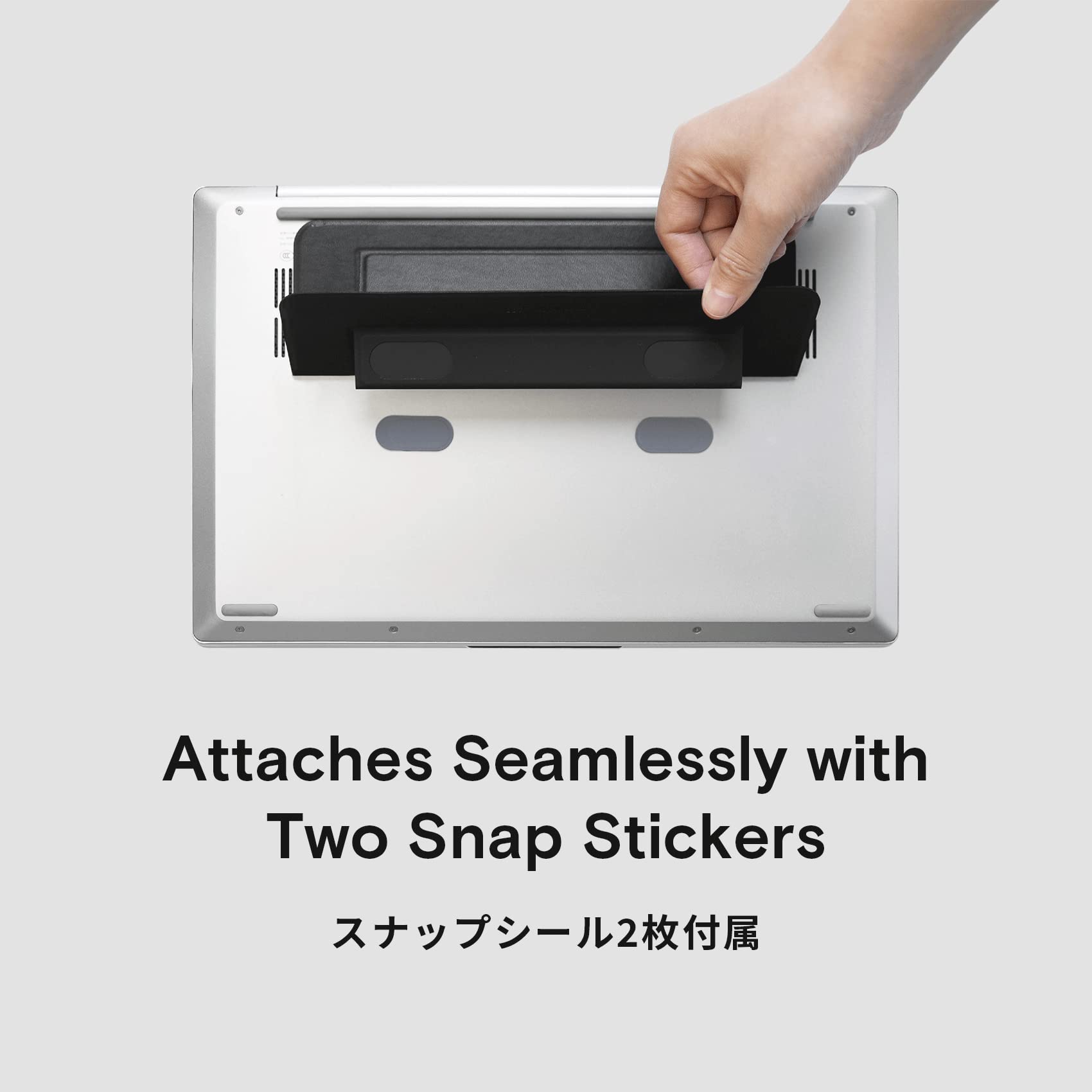 Moft Laptop Stand For Desk, Adhesive Airflow Laptop Cooling Stand For Heat Dissipation With 2 Adjustable Viewing Angles, Foldable & Portable Computer Stand Compatible With Laptops 11' 16', Cool Grey