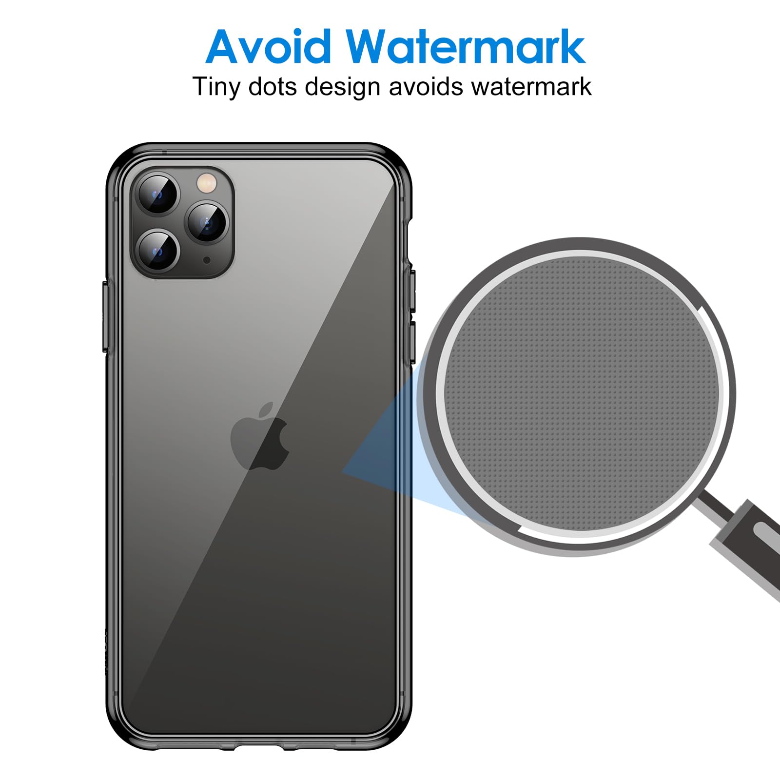 Jetech Case For Iphone 11 Pro Max 6.5 Inch, Non Yellowing Shockproof Phone Bumper Cover, Anti Scratch Clear Back (Black)